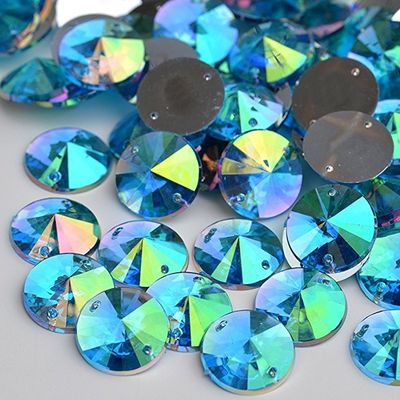 14 απόψεις στο κρύσταλλο Rhinestones, οριζόντια πίσω στα κοσμήματα για τα ενδύματα/τα φορέματα