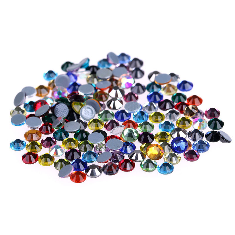 Πολυ γυαλί Rhinestones, οριζόντια πίσω κρύσταλλα Eco MC χρώματος γυαλιού - φιλικό